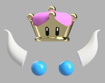 Bowsette Cosplay Set (Super Crown, Earrings, Horns)