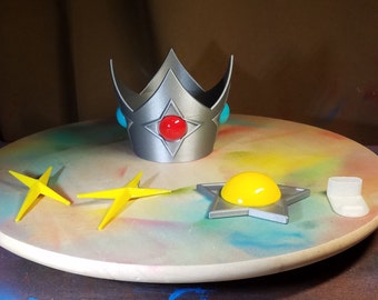 Princess Rosalina Cosplay Set (Crown, Earrings, Brooch)