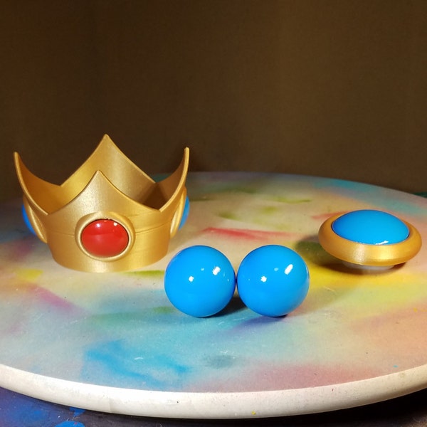 Princess Peach Cosplay Set (Short Crown Variant)