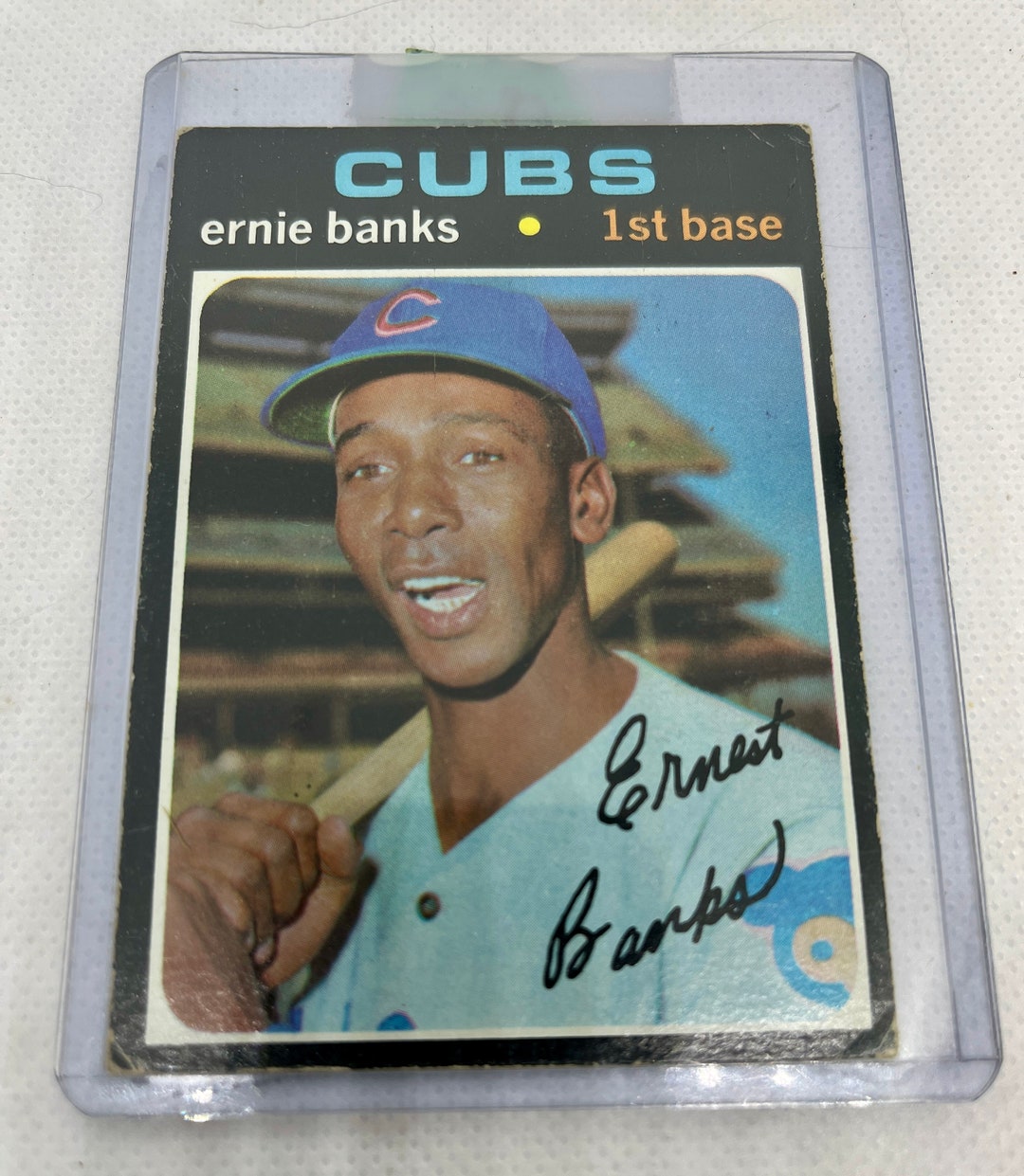 Ernie Banks, Cubs, 1970 T.C.G. 525 Baseball Card Etsy
