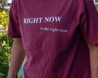 Right Now Garment Dyed Graphic Tee