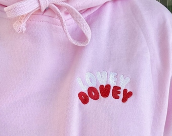 Embroidered Lovey Dovey Hoodie