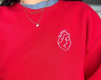 Embroidered Heart Aorta Crewneck