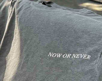 Nu of nooit Vintage geverfd T-shirt