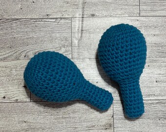 Maraca Rattles for Baby Sensory Play, Handmade First Toy Set