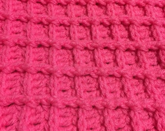 Waffle Stitch Baby Blanket