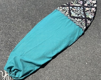 Blue & Floral Blanket Surfboard Bag