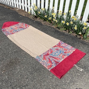 Red Paisley Surfboard Bag