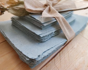 Handmade paper light blue, handmade paper,