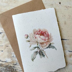 Grußkarte, Geburtstagskarte, Peonie, Bauernrose, Glückwunsch