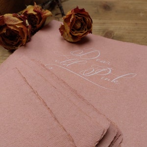 handgeschöpftes Büttenpapier Altrosa pink