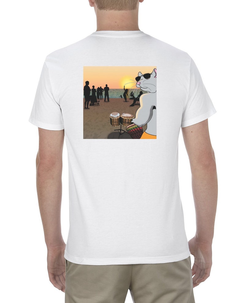 Key Rat at the Siesta Beach Drum Circle Cotton T-shirt, Sarasota ...