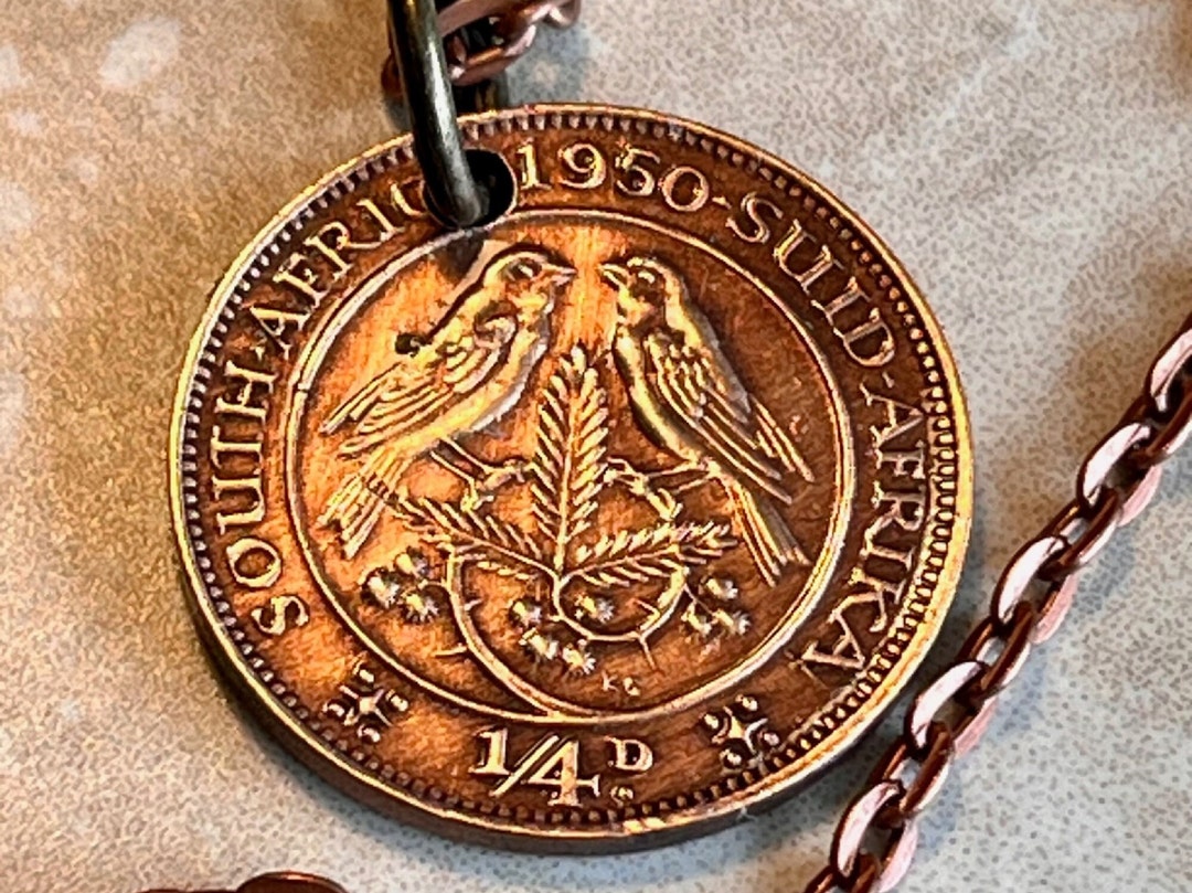 South Africa - Cut Coin Pendant with Flowers main image 1