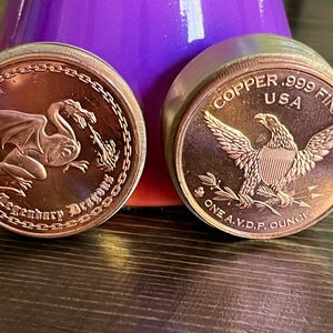 Coin Pill Box Fire Breathing Dragon USA American Eagle Pillbox Vitamins Antique Stash Snuff Box Keepsake, Men's Gift Jewelry, Groomsman Gift
