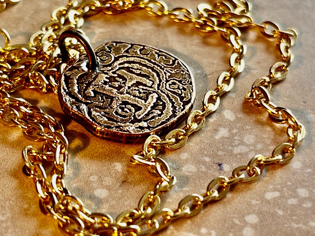 Gold cheap doubloon necklace