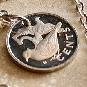 British Virgin Island 1973 Coin 5 Cents with Birds From Mint Set Custom Made Vintage and Rare coins - Coin Enthusiast - Fashion Accessory