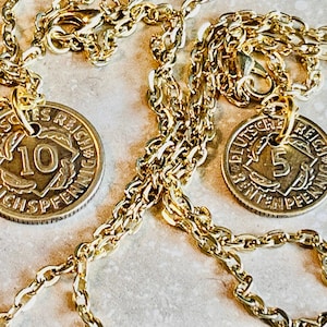 Germany Pfenning Reichspfenning German Coin Necklace Custom Made Charm Gift For Friend Coin Charm Gift For Him Coin Collector World Coins