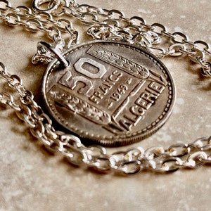 France Coin Necklace – 50 Franc Pendant – Liberté Égalité Fraternité – Handmade French Jewelry – Personal Gift – Vintage France Charm