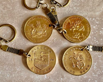 Canada Provinces Token Coin Canadian Necklace Pendant Keychain Personal Handmade Jewelry Gift Friend Charm For Him Her World Coin Collector