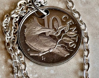 Franklin Mint the Golden Caribbean 14 Coins Charm Necklace Bahamas