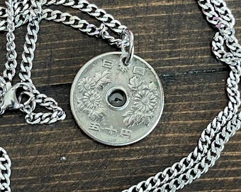 日本製コインネックレス 500円ペンダント 日本製ハンドメイド