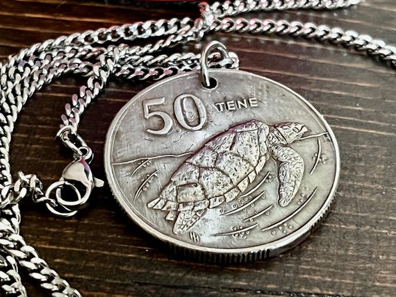 【ペンダントトップ 】［純銀］silver999 クック諸島 クック諸島ネックレス 50 テネ タートルペンダント カスタム