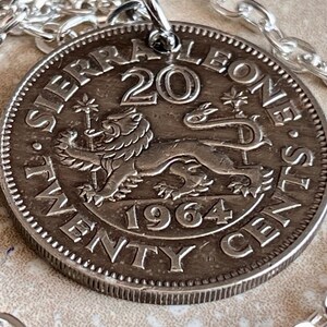 Sierra Leone Münze Anhänger Afrikanisch 20 Cent Personal Halskette Vintage Handgemachte Schmuck Geschenk Freund Charme Für Ihn Her World Coin Collector