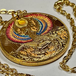 China Medallion Necklace Ancient Mythical Flaming Bird Medallion Rare Find Personal & Limited Supply Feng Shui Good Luck