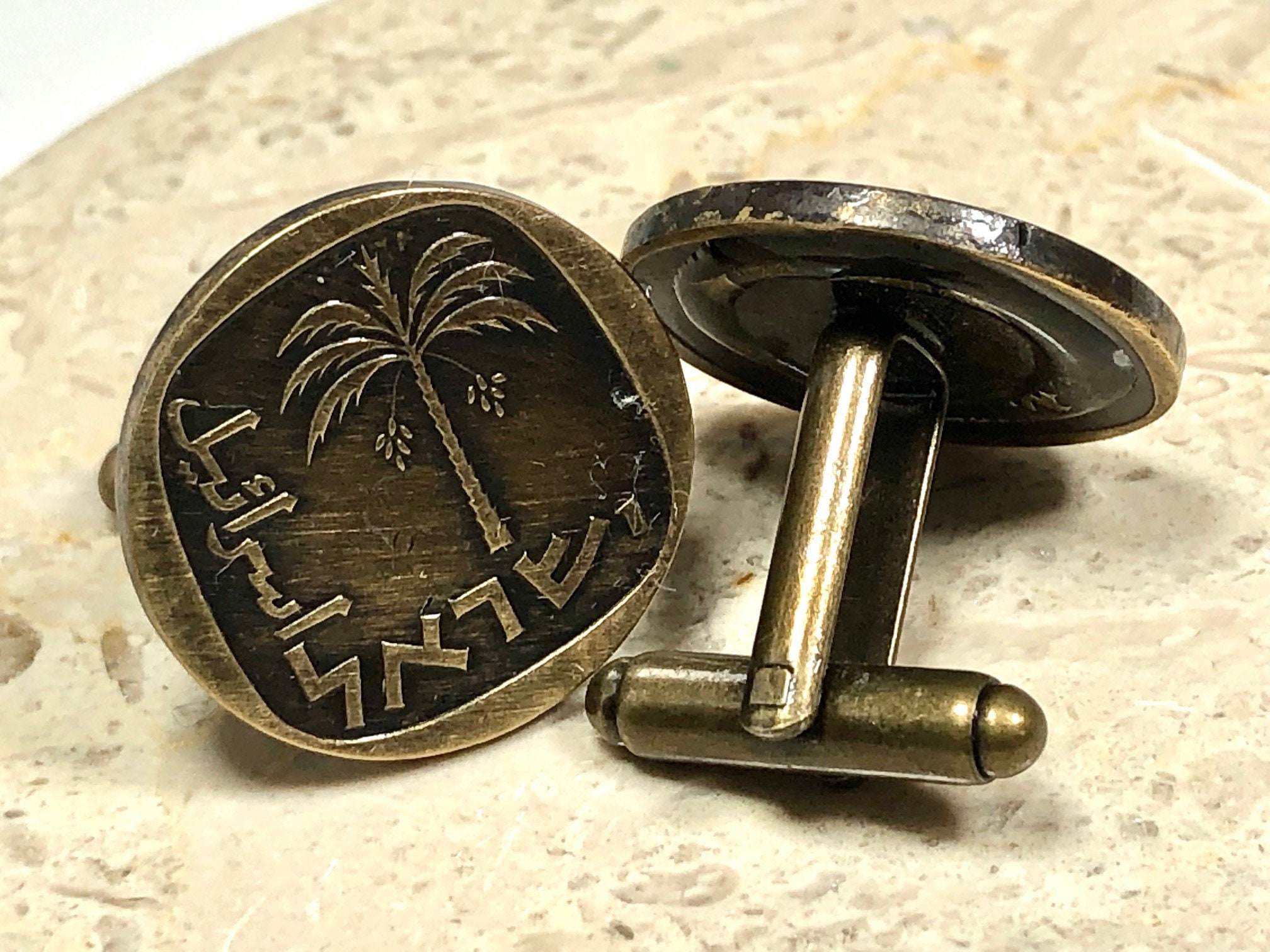 Boutons De Manchette Argent Massif 925 - Pièce De Monnaie Romaine - Fait Main En Israël - Neuf