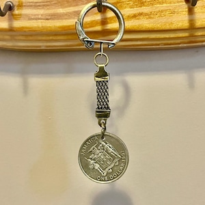 Jamaica Coin Keychain Jamaican Dollar Custom Made Charm Gift For Friend Coin Charm Gift For Him, Her, Coin Collector, World Coins
