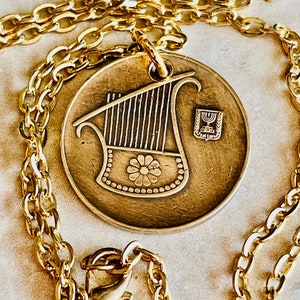 Israel Coin Necklace New Half Shekel Pendant Jewish Israelite Hanukkah Menorah Personal Jewelry gift Charm For Him Her World Coin Collector