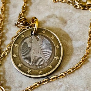 United Kingdom Coin Necklace England One Euro UK Pendant Personal Old Handmade Jewelry Gift Friend Charm For Him Her World Coin Collector