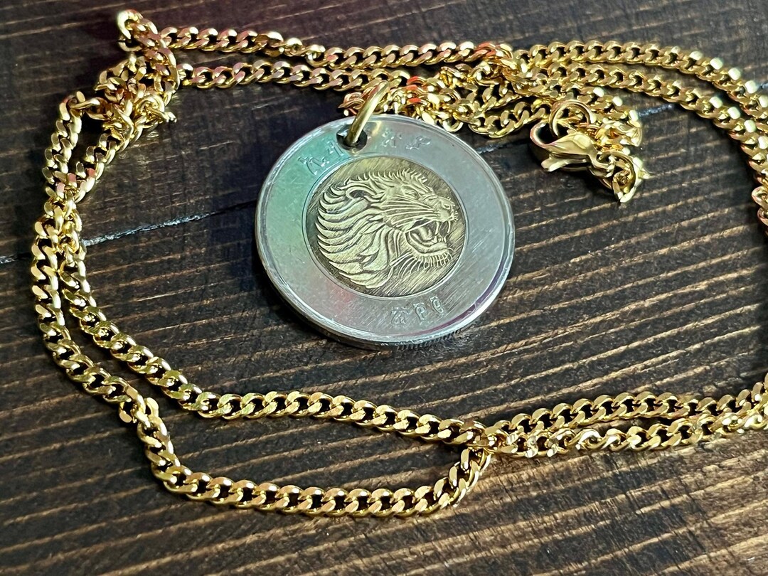 エチオピアコインネックレス – エチオピア1ビルペンダント | ヴィンテージハンドメイドジュエリー | 友人やコレクターへのユニセックスチャームギフト  - Etsy 日本