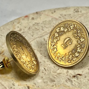 Schweiz Münze Ohrstecker Set Schweizer Franken Nach Maß seltene Münzen Münze Enthusiast Mode-Accessoire Handmade