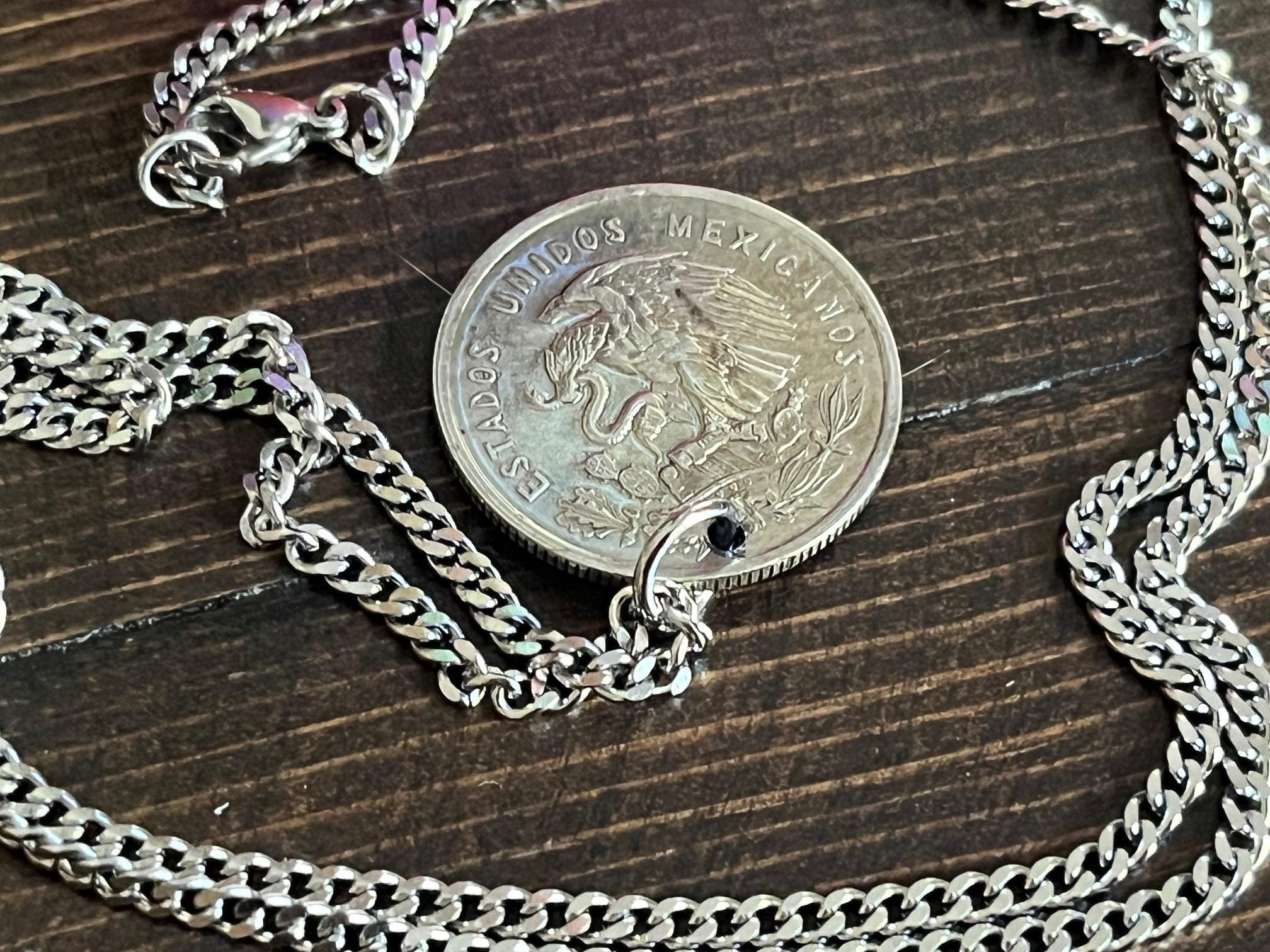 Mexico 1950 Jewelry | 50 Centavos Cuauhtémoc Design | Vintage 