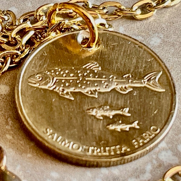 Slovakia Slovenska Republika Tolar 1996 Personal Necklace Old Vintage Handmade Jewelry Gift Friend Charm For Him Her World Coin Collector