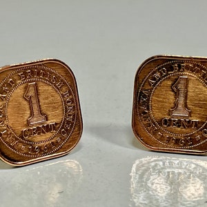 Malaya Münze Manschettenknöpfe 1 Cent Straits Settlements Personal Old Vintage Handmade Schmuck Geschenk Freund Charm Für Ihn Ihr Welt Münzsammler