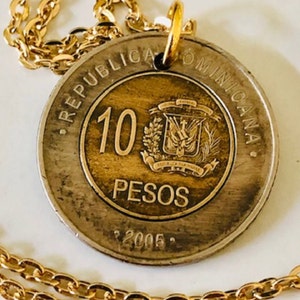 Mexico Coin Necklace Mexican 10 Pesos Custom Made Personal Necklace Old Handmade Jewelry Gift Friend Charm For Him Her World Coin Collector