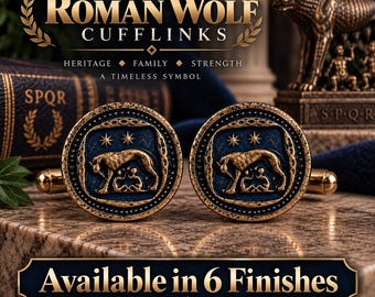 Wolf Protector Cufflinks, Cold Cast Resin Cuff Links, She Wolf Jewelry, Unique Gift for Him