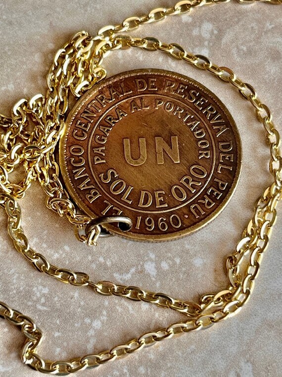 ペルーコインペンダント ペルー UN SOL De Oro パーソナルネックレス 
