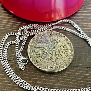 Knights Templar Crusader Medallion Novelty Coin USA Morgan Dollar Eagle Necklace Jewelry Gift Friend Charm Him Her World Collector