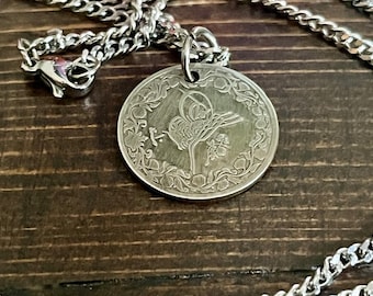 Turkey Pendant Necklace | Vintage Ottoman Tughra Jewelry | Handmade Turkish Pendant Gift for Him or Her | Unique Middle East Keepsake