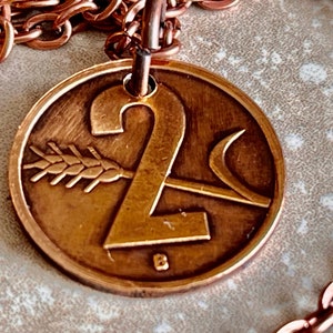 Switzerland Pendant Necklace Helvetia 2 Rappen Personal Old Vintage Handmade Jewelry Gift Friend Charm For Him Her World Coin Collector