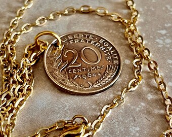 フランス 10セント 硬貨 本物の 10 セント硬貨で作られたヴィンテージ 1996 フランス コイン