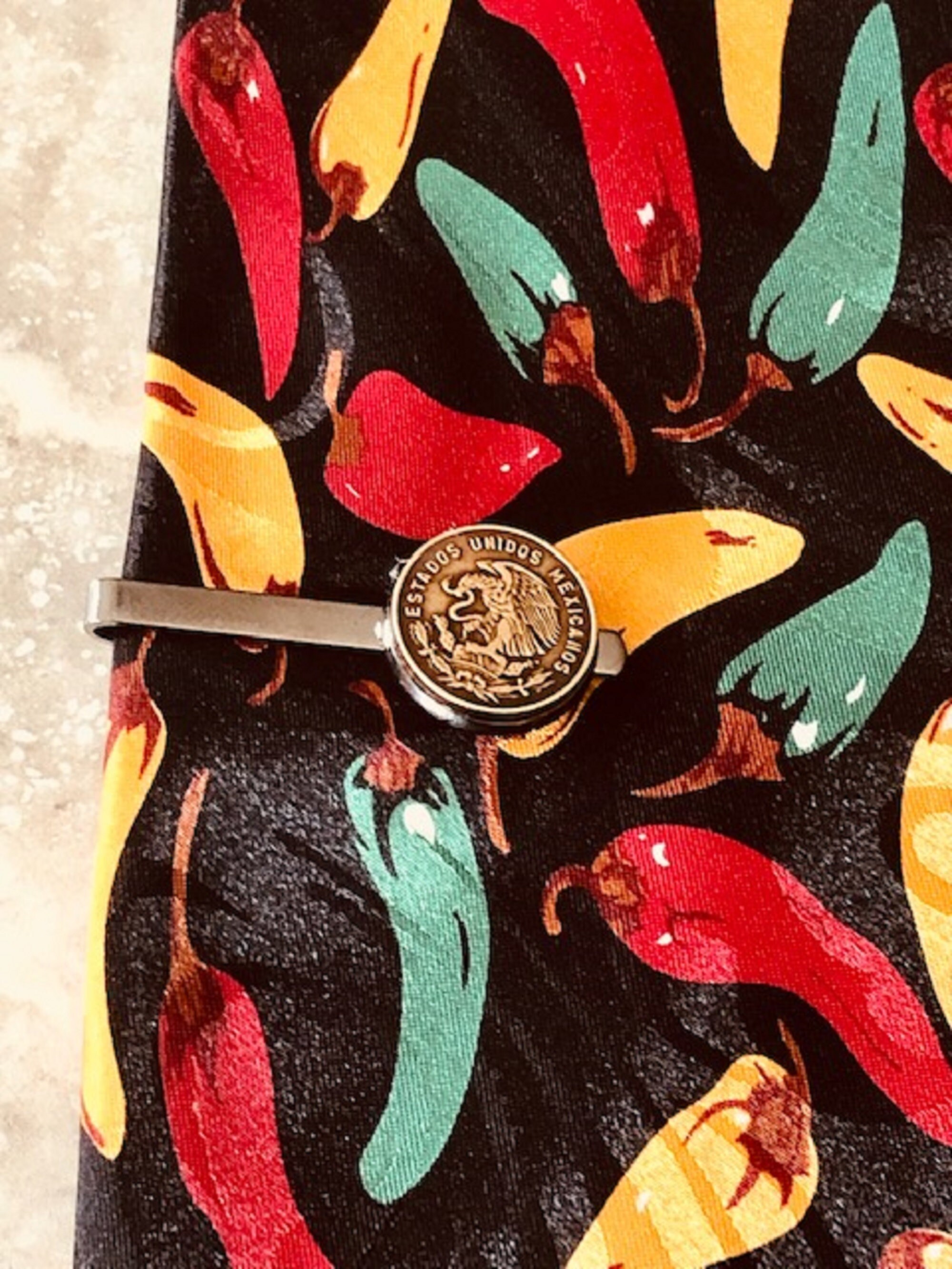 Pince à Cravate Argent 925 Style Aztèque – Mexique Années 1940 – Pièce Unique – Occasion