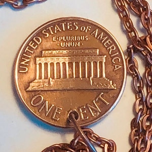 America Penny Coin Hanger USA Verenigde Staten 1 Cent Ketting Custom Charm Cadeau voor vriend Coin Charm Cadeau voor hem Coin Collector World Coins