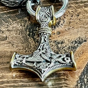 Thor’s Hammer Necklace – Viking Norse Mythology Pendant – Mjölnir Jewelry – Handmade Gift for Him or Her – Nordic Strength Amulet