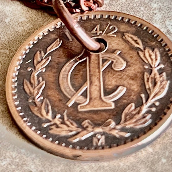 Mexico 1 Centavos Coin Pendant Mexican Personal Necklace Old Vintage Handmade Jewelry Gift Friend Charm For Him Her World Coin Collector