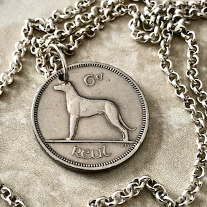 Pendentif pièce de monnaie irlandaise 6 pence harpe irlandaise collier pièce de monnaie strass cadeau pour ami breloque pièce de monnaie cadeau pour lui, elle, collectionneur de pièces de monnaie, pièces du monde