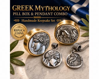 Portapillole e ciondolo Pegaso Antico Pegaso alato greco e ricordo della mitologia antica – Scatola vintage in ottone per tabacco da fiuto o nascondiglio – Regalo per testimone dello sposo